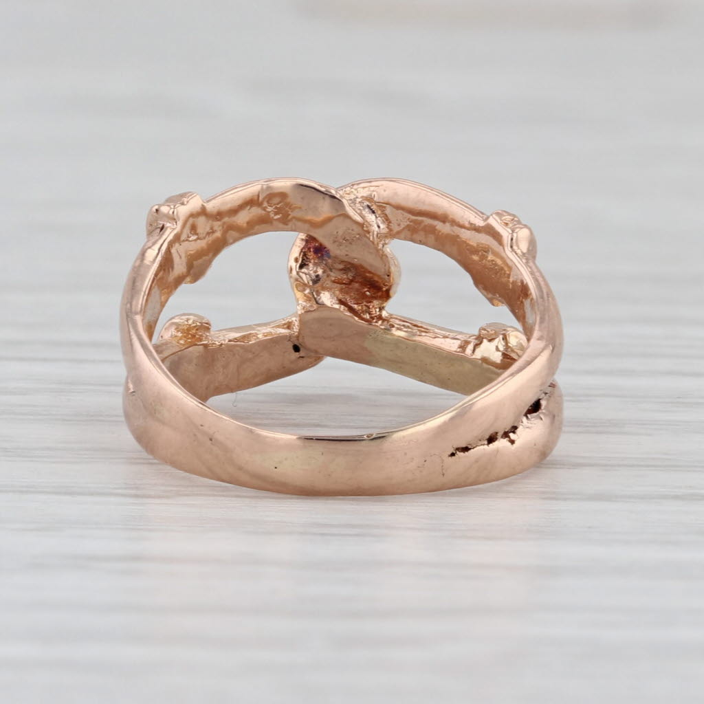 Rose Gold Interlocking Knot Ring 18k Size 5.25-5.5