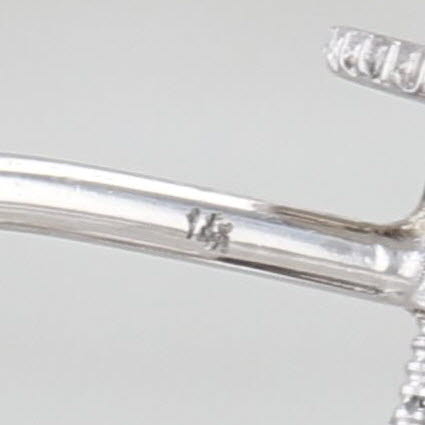 0.18ctw Diamond Stud Screw On Non Pierced Earrings 14k White gold