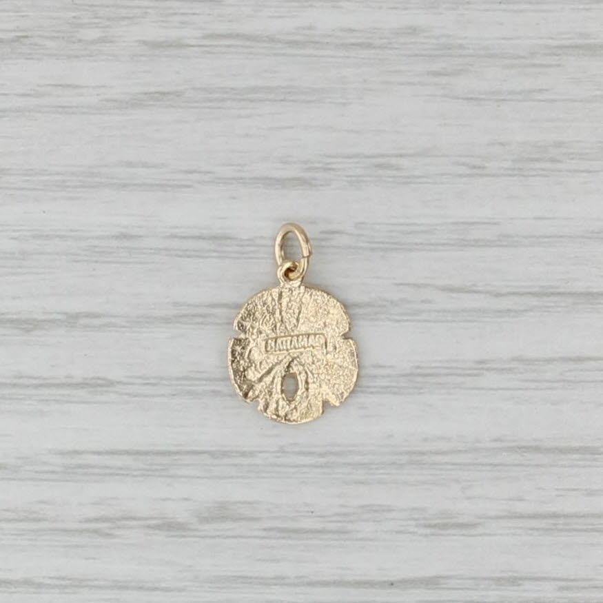 Sand Dollar Pendant 14k Yellow Gold Nautical Jewelry Small Charm
