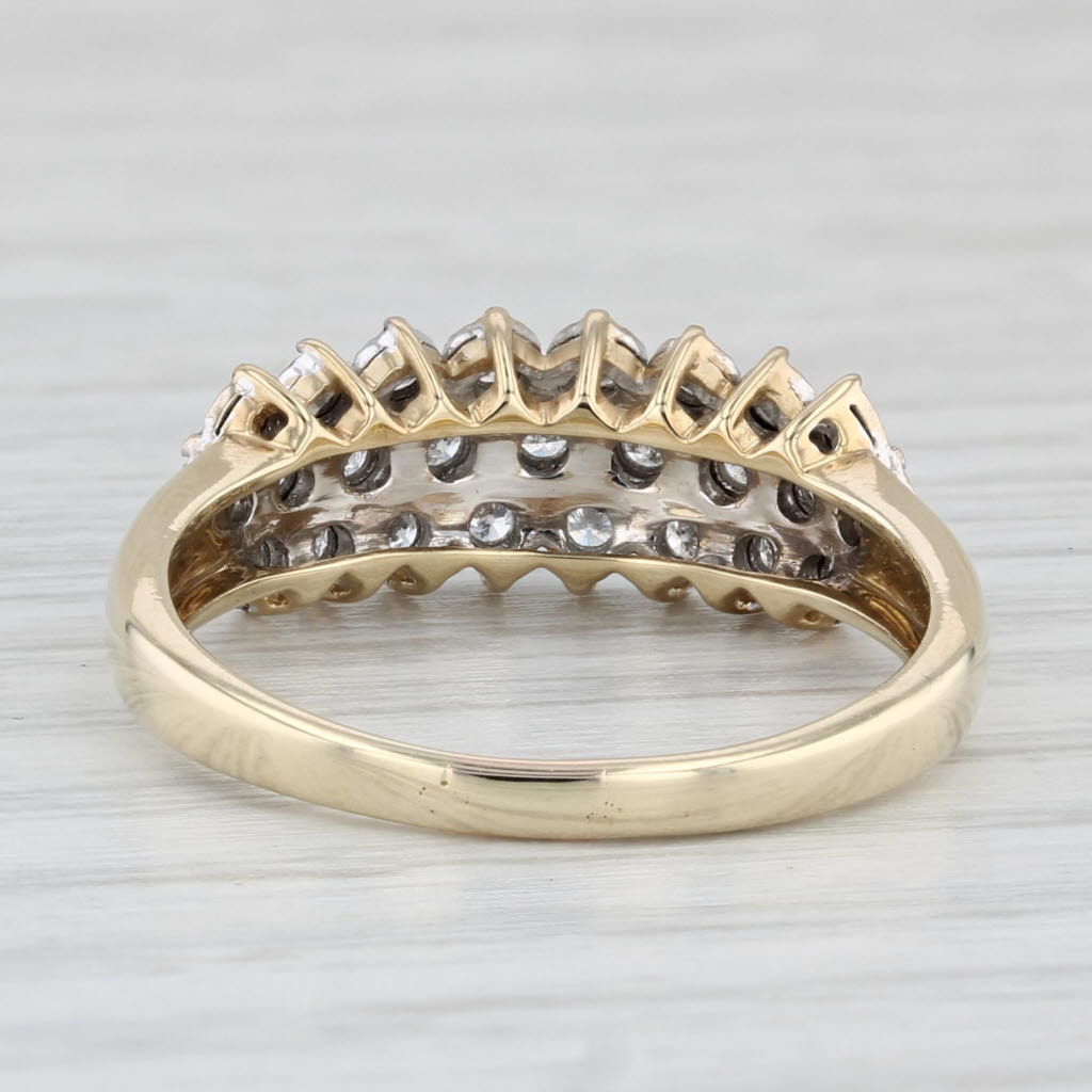 Light Gray 0.20ctw Diamond Cluster Ring 10k Yellow Gold Size 8.5 Wedding