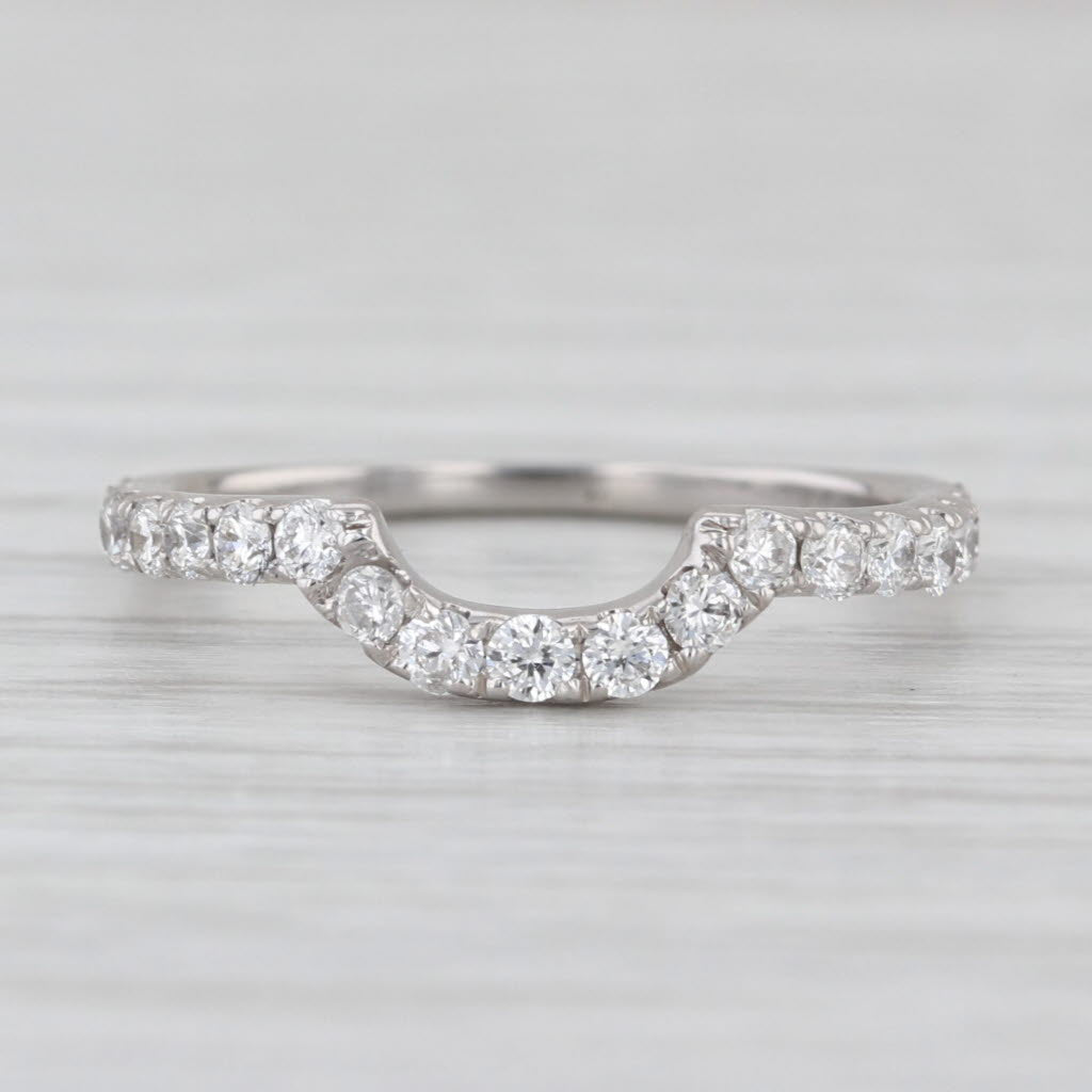 Neil Lane 0.50ctw Diamond Ring Guard Wedding Band 14k White Gold Size 6.25