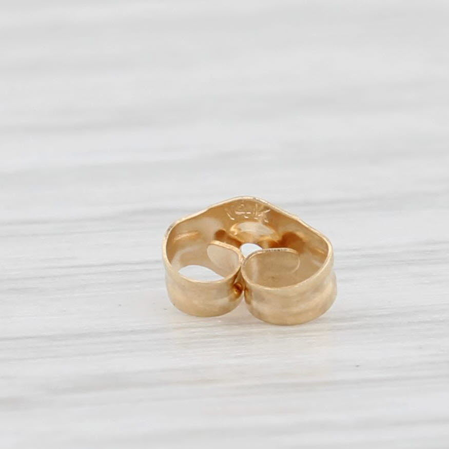 Light Gray Small Knot Stud Earrings 14k Yellow Gold