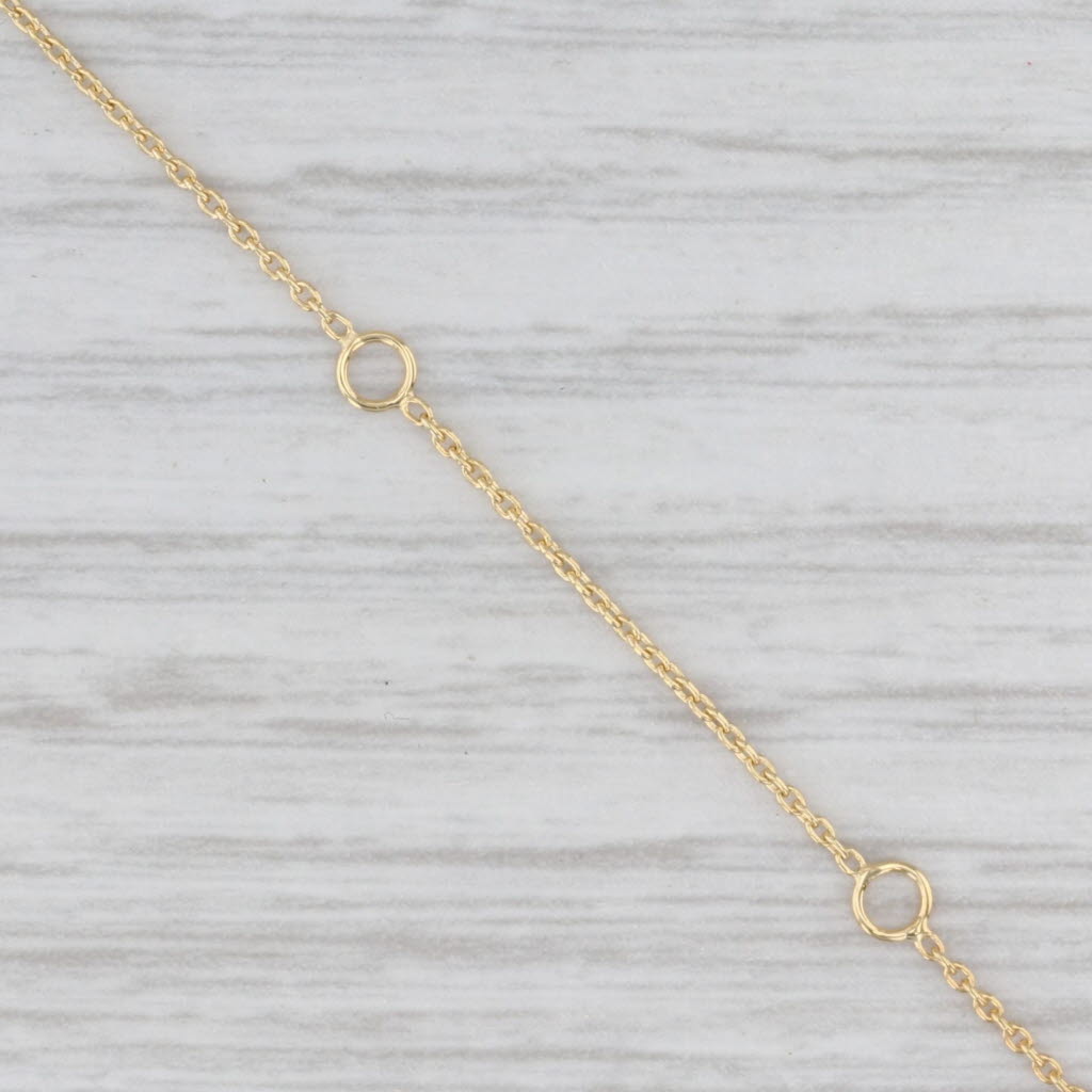 Light Gray Small Diamond Slide Pendant Necklace 14k Yellow Gold 16" 17" 18" Cable Chain