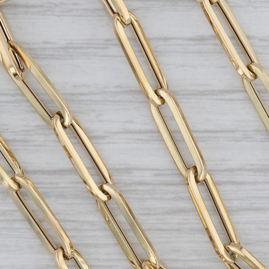 Gray Roberto Coin Paperclip Necklace 18k Yellow Gold 22.25" 4.6mm
