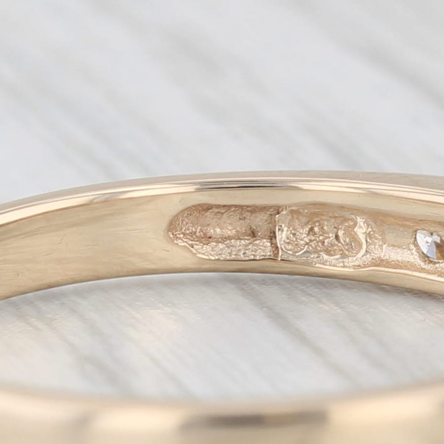 Light Gray 0.40ctw Channel Set Diamond Wedding Band 14k Yellow Gold Stackable Ring Size 9