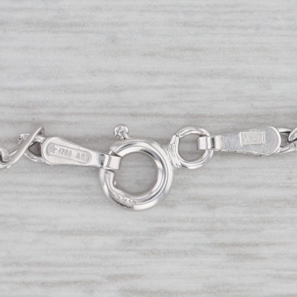 Gray 14K White Gold Figaro Bolo Style Star Lariat Necklace 17"