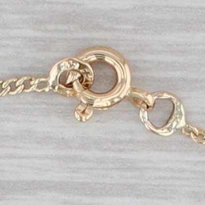 Gray Antique Watch Chain Anklet Bracelet 18k Yellow Gold 9.5" 1.8 mm