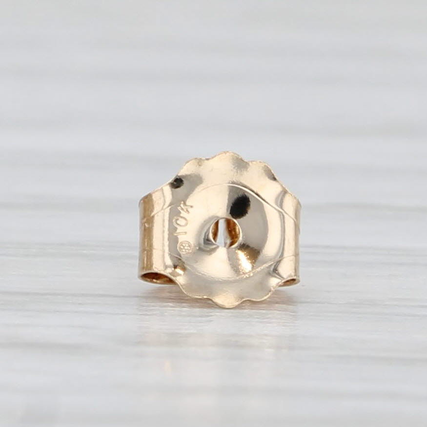 Light Gray 0.90ctw Diamond Flower Cluster Stud Earrings 10k Yellow Gold