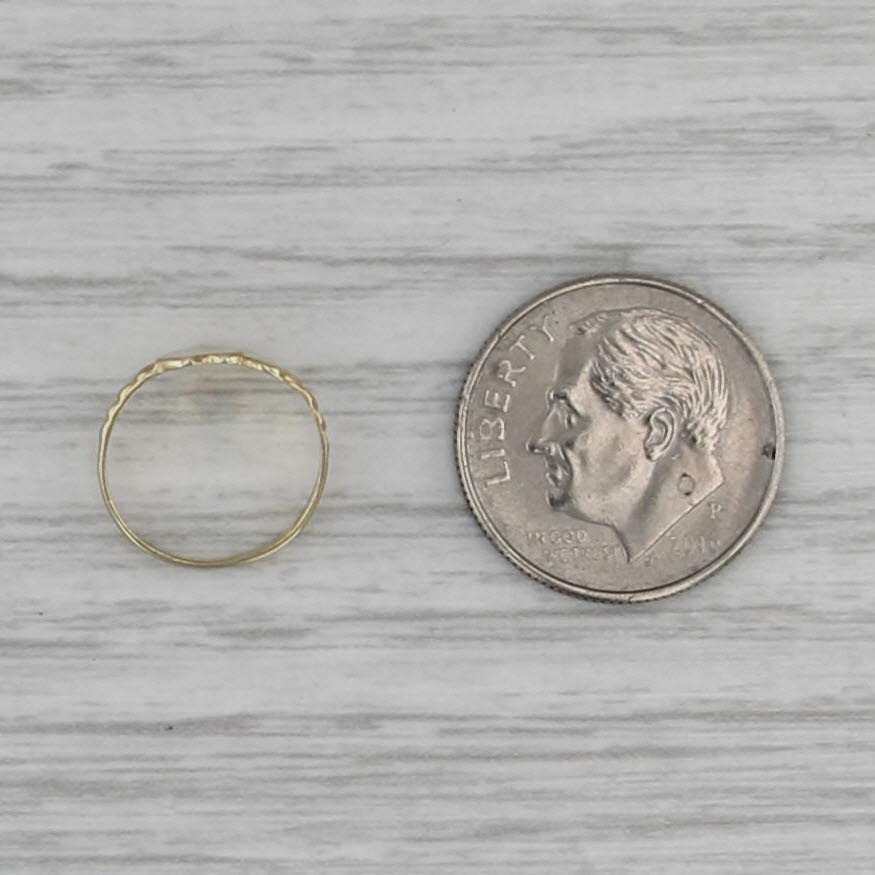 Vintage Engravable Hearts Ring 14k Yellow Gold Small Baby Size
