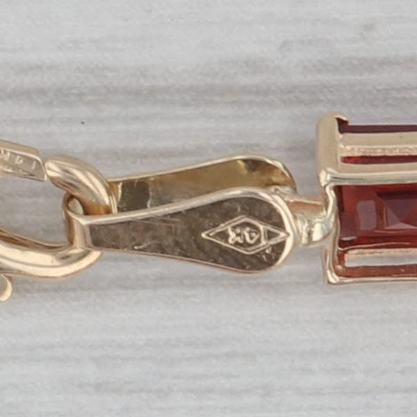 Gray 14.5ctw Garnet Tennis Bracelet 14K Yellow Gold 7.5"
