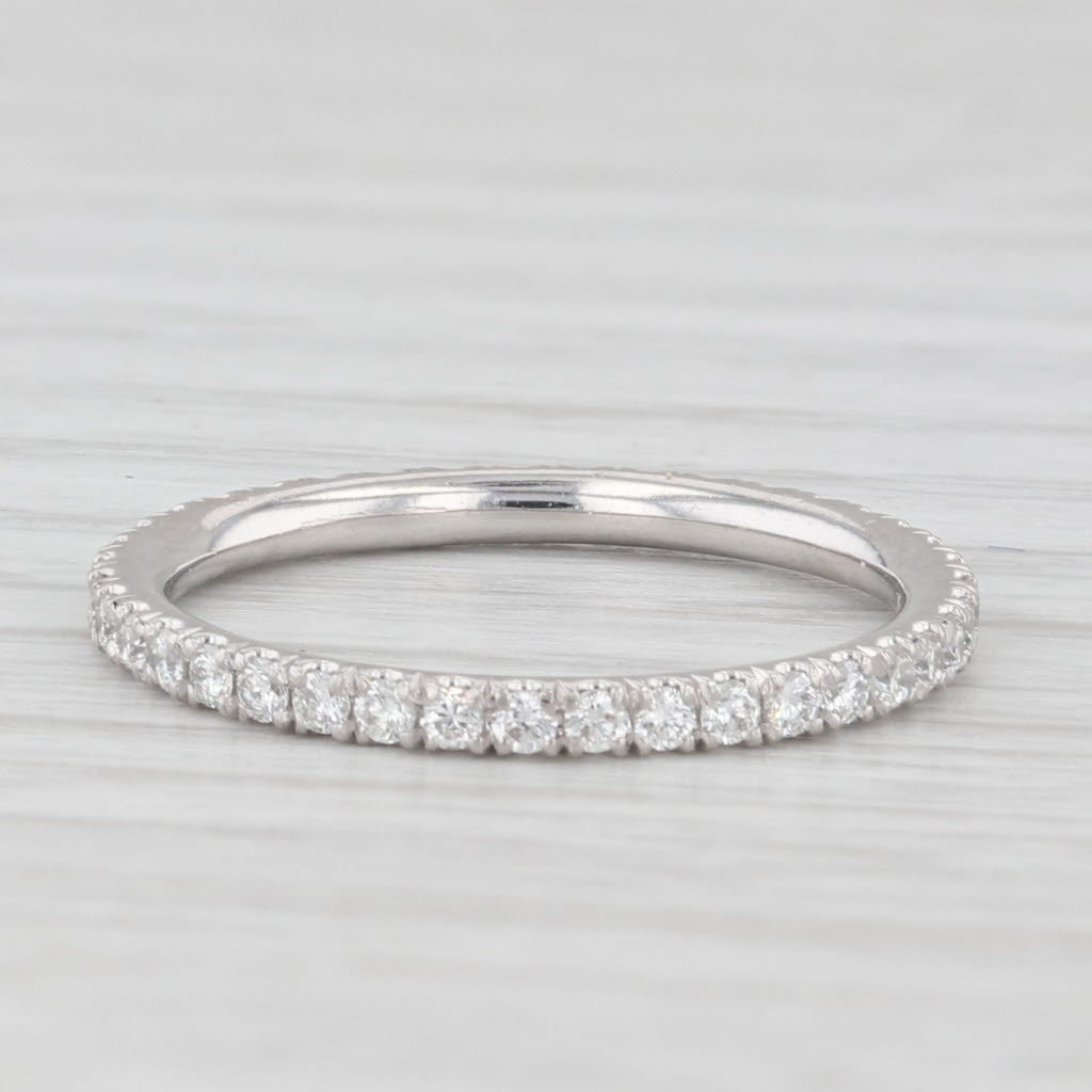 Light Gray 0.40ctw Diamond Eternity Band 950 Platinum Stackable Anniversary Wedding Ring