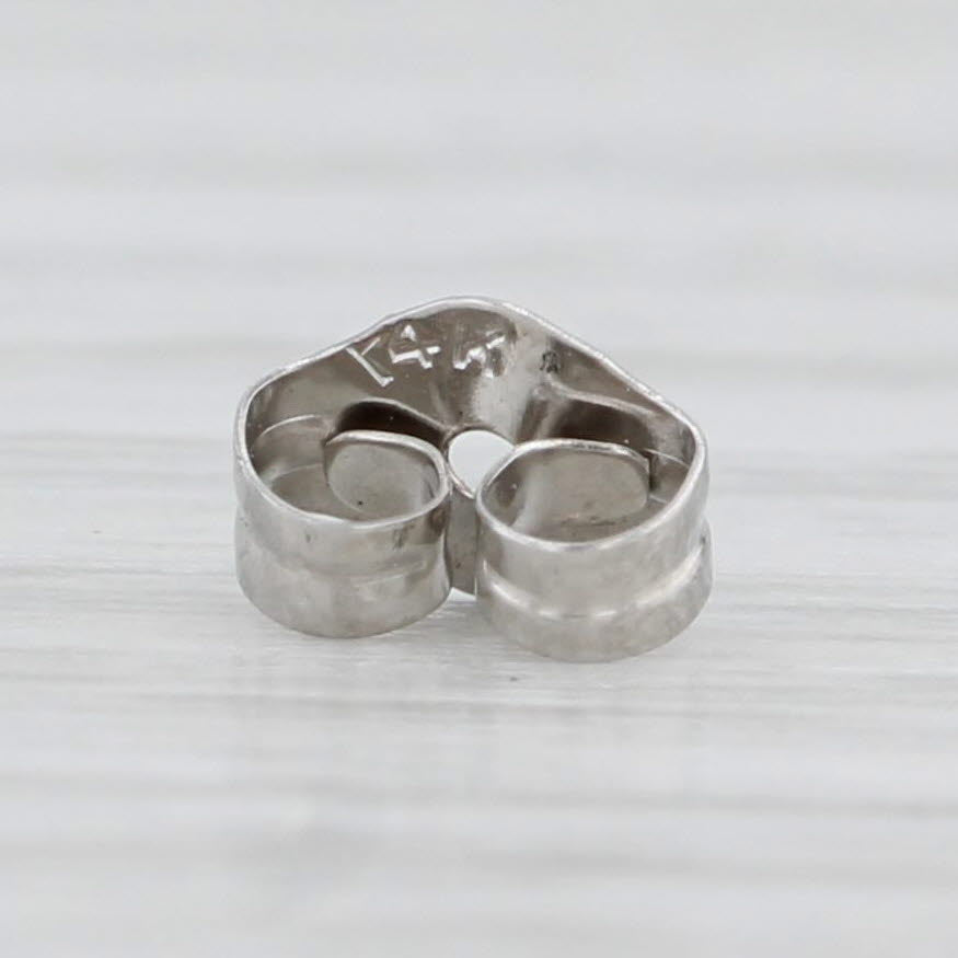 Light Gray 2.46ctw Tanzanite Flower Stud Earrings 14k White Gold