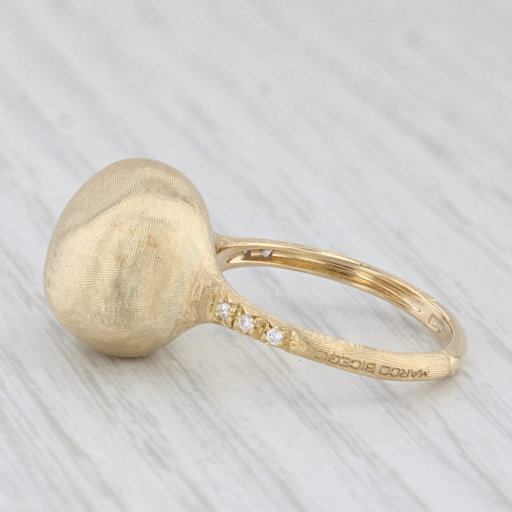 Light Gray Marco Bicego Africa Diamond Ring Brushed 18k Yellow Gold Size 7