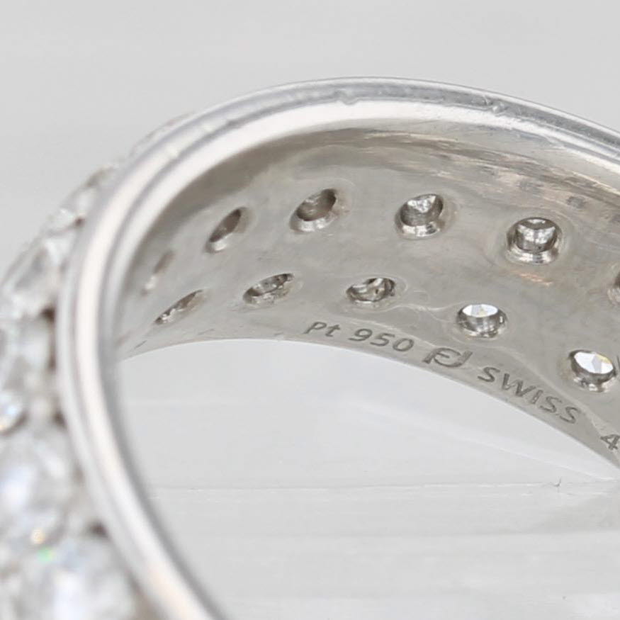 Light Gray 2.88ctw Diamond Eternity Band 950 Platinum Size 7 Ring Wedding Stackable