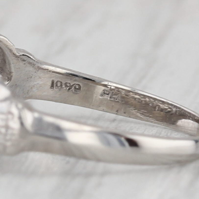 Vintage 0.33ctw Diamond Ring Platinum Wedding Anniversary Band Size 5.75