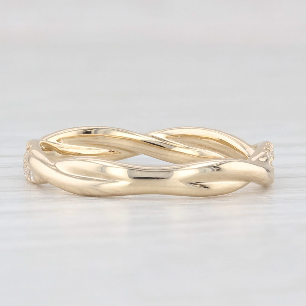 Light Gray New 0.33ctw Diamond Wedding Band 14k Yellow Gold Stackable Anniversary Ring 6.5