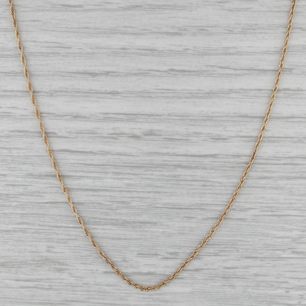 18" Rope Chain Necklace 14k Yellow Gold 1mm