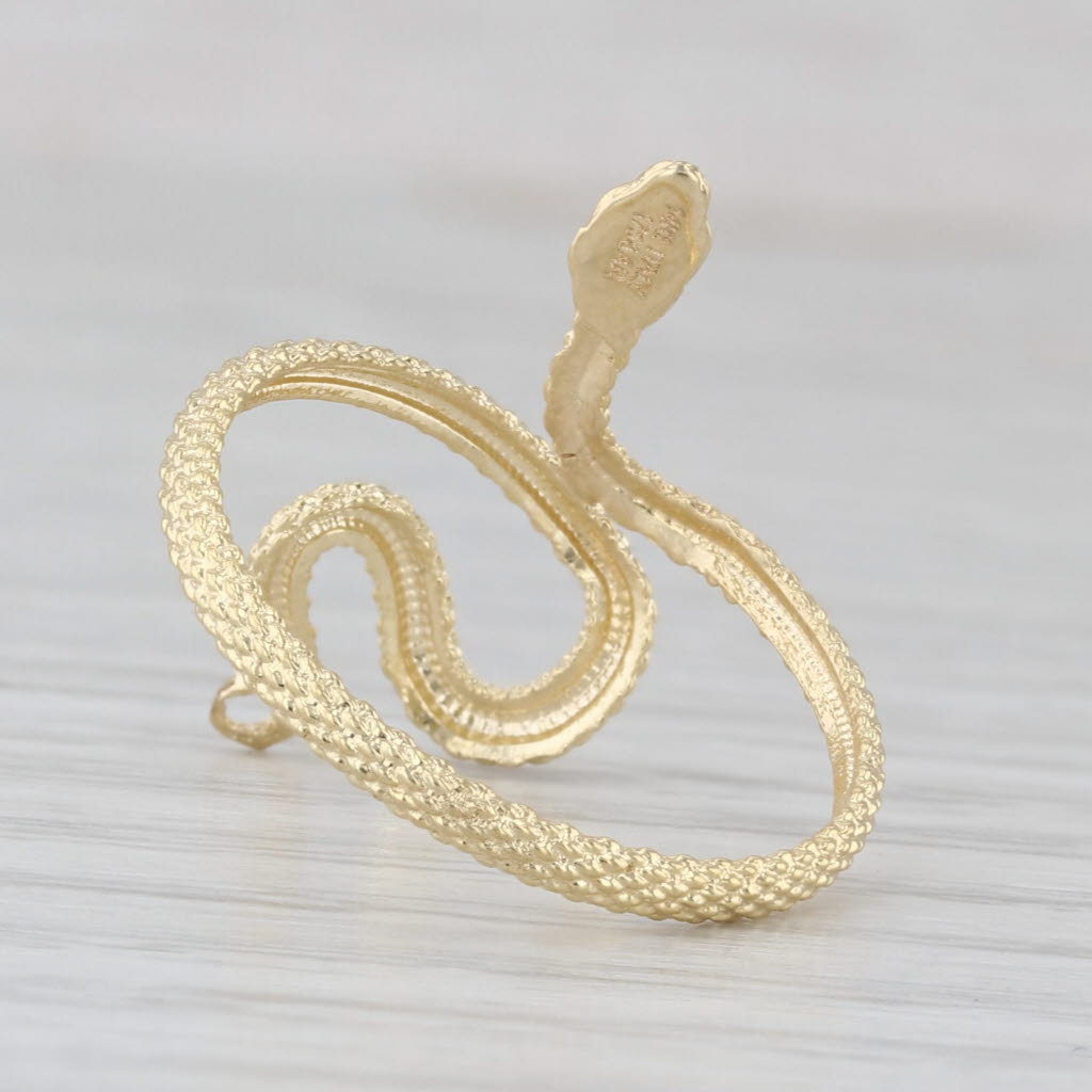 New Snake Ring 14k Yellow Gold Size 8.25 Statement