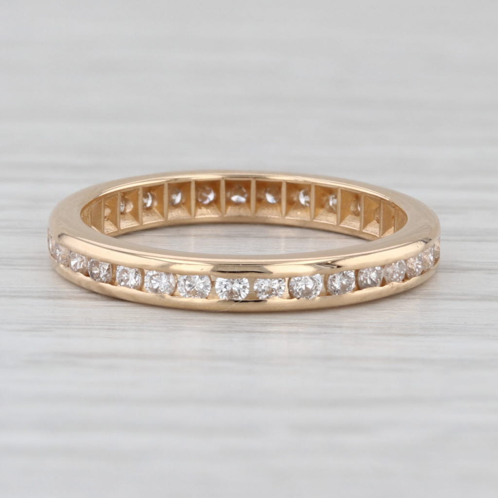 0.50ctw Diamond Eternity Band 14k Gold Stackable Wedding Anniversary Ring Sz 6