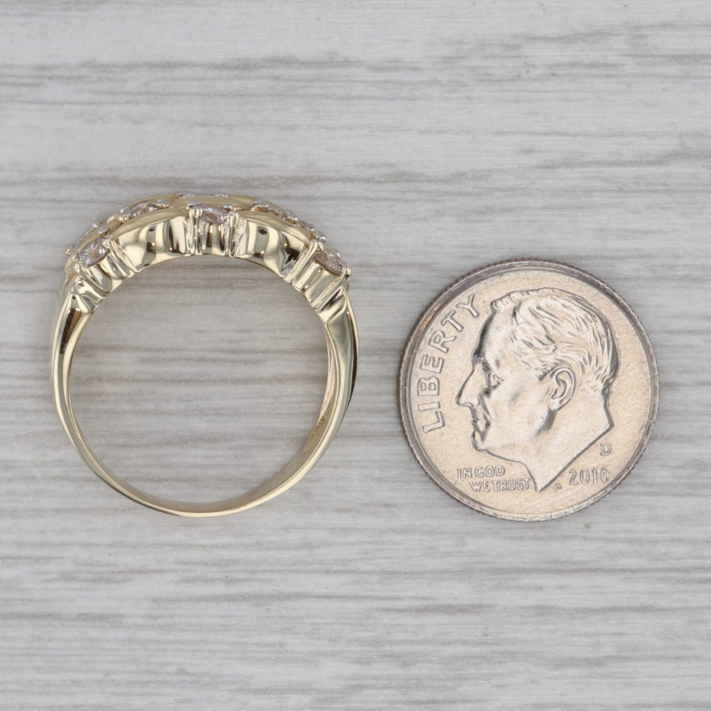 Gray 0.54ctw Champagne Diamond Ring 14k Yellow Gold Size 7.5