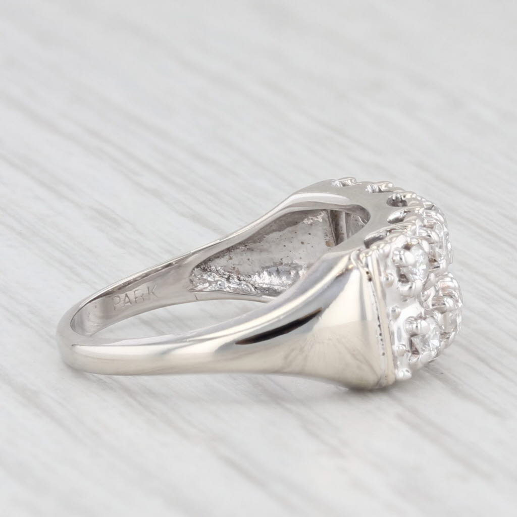 Light Gray Vintage 0.45ctw Diamond Ring 14k White Gold Size 6.25 Anniversary