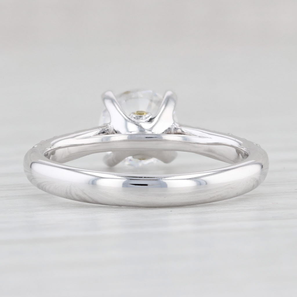 Light Gray New Simon G Semi Mount 0.43ctw Diamond Engagement Ring 18k White Gold Size 6