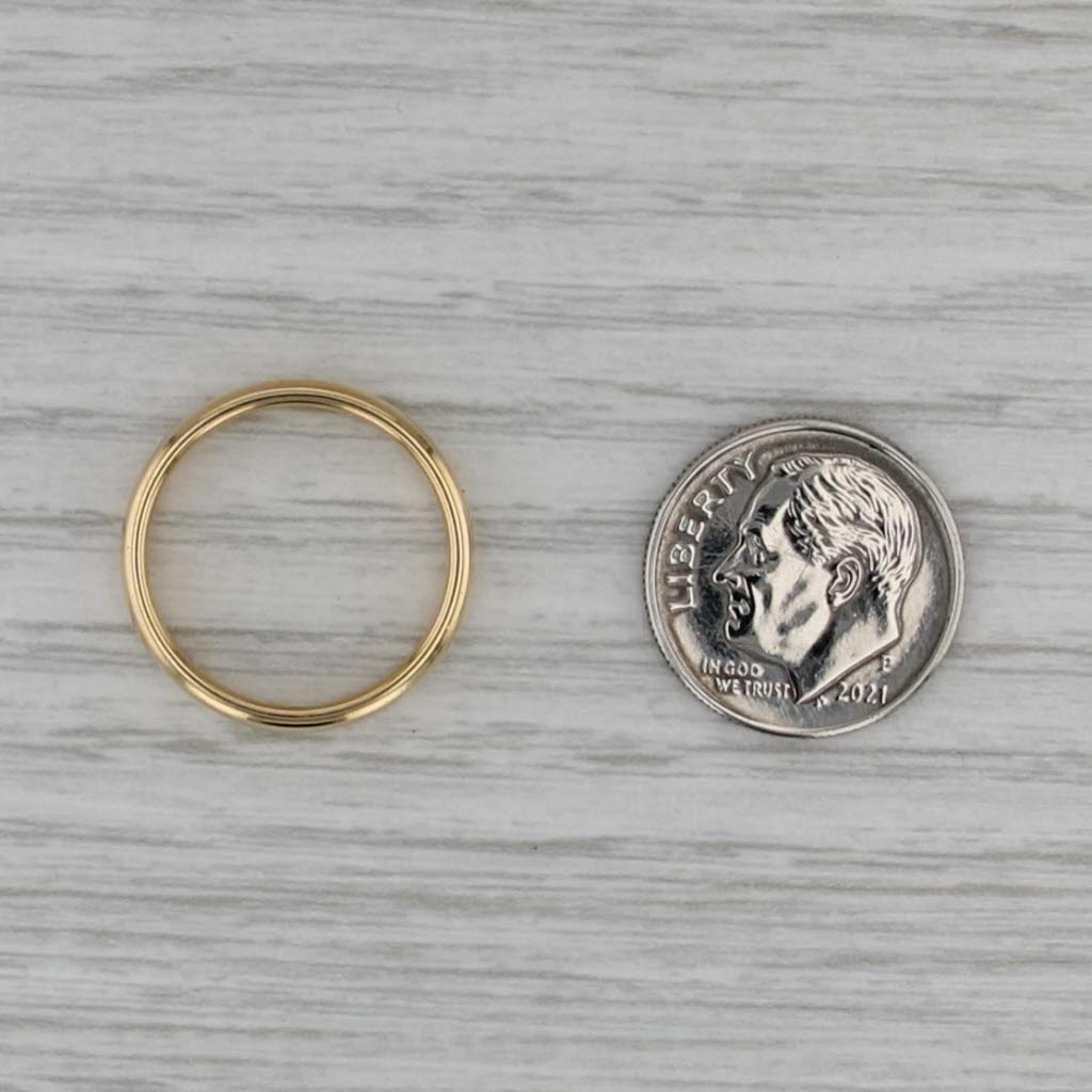 Tiffany & Co Women's Wedding Band 18k Yellow Gold Ring Stackable Size 6 w/ Box