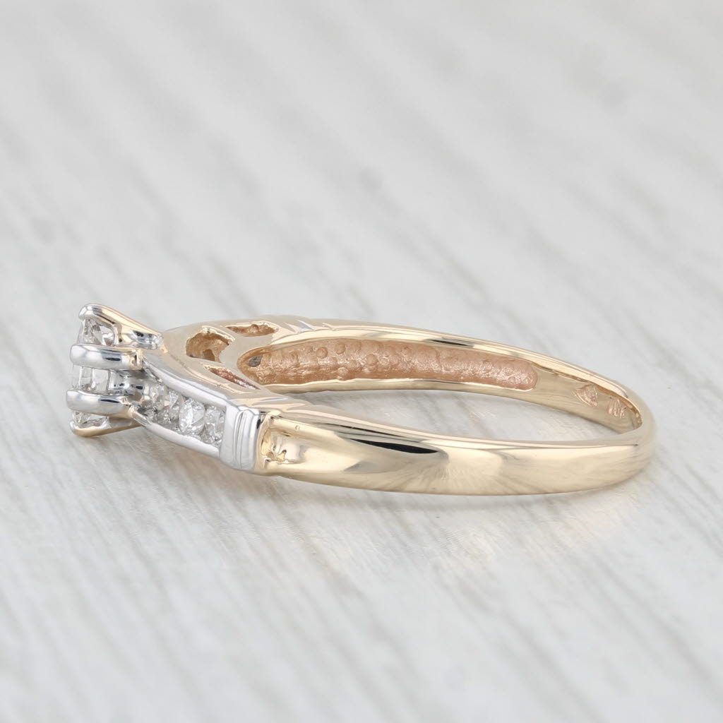 Light Gray 0.30 Marquise Diamond Engagement Ring 10k Yellow Gold Size 7.25