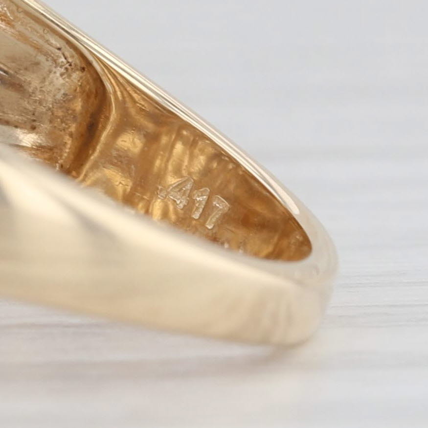 Light Gray 0.13ctw Diamond Cluster Ring 10k Yellow Gold Size 9 Cocktail