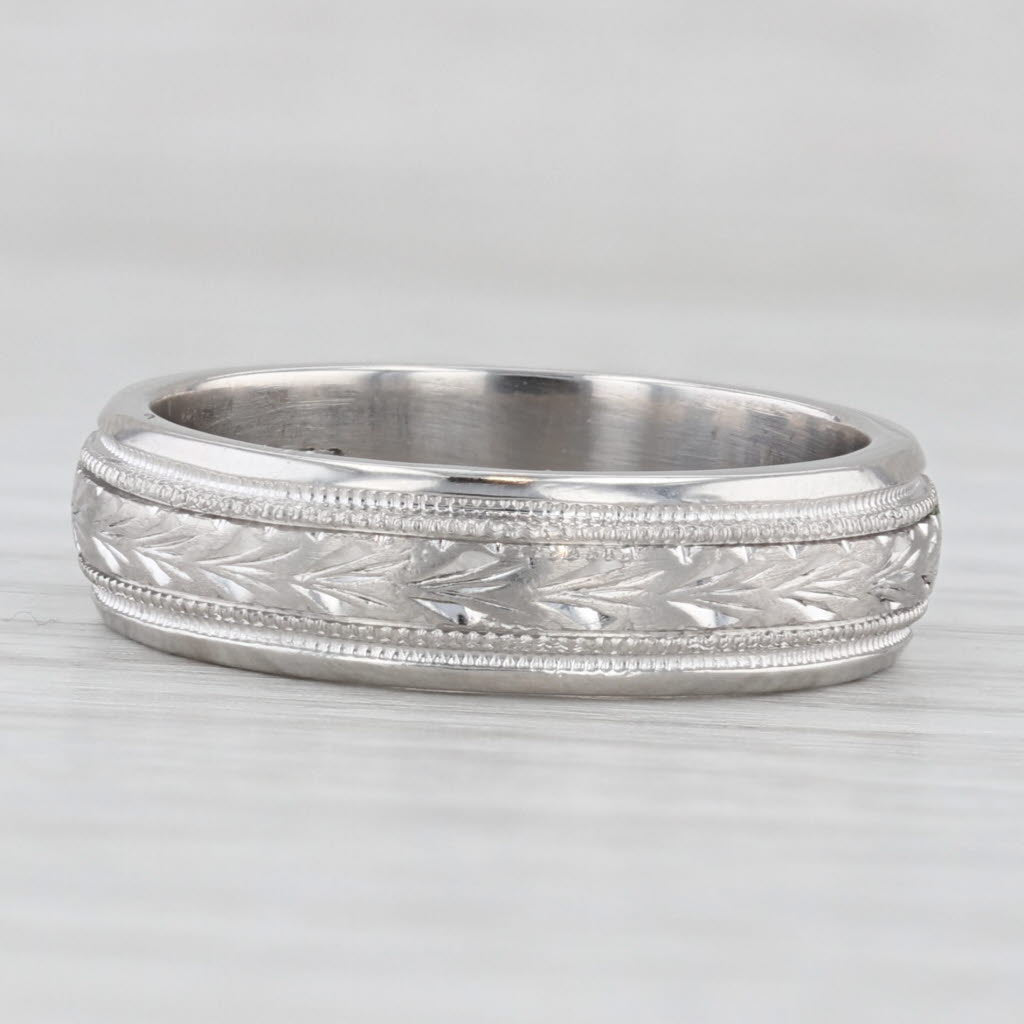 Light Gray Tacori Men's Wedding Ring Platinum Size 9 Band 5.8mm