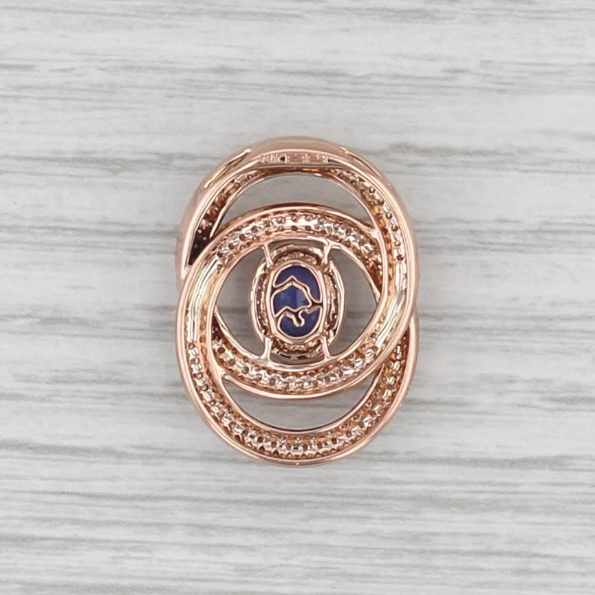 Effy 1.96ctw Tanzanite Diamond Circles Pendant 14k Rose Gold
