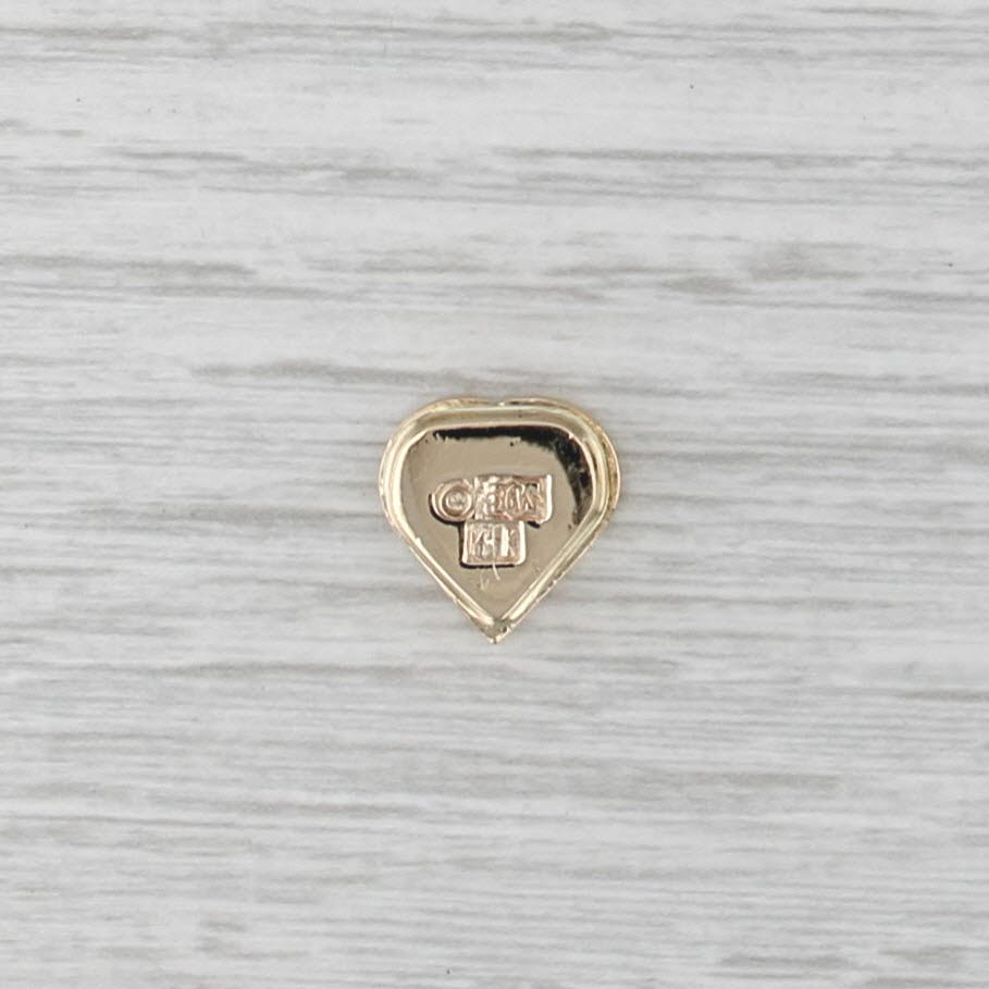 Richard Glatter 0.32ctw Blue Sapphire Heart Slide Bracelet Charm 14k Yellow Gold