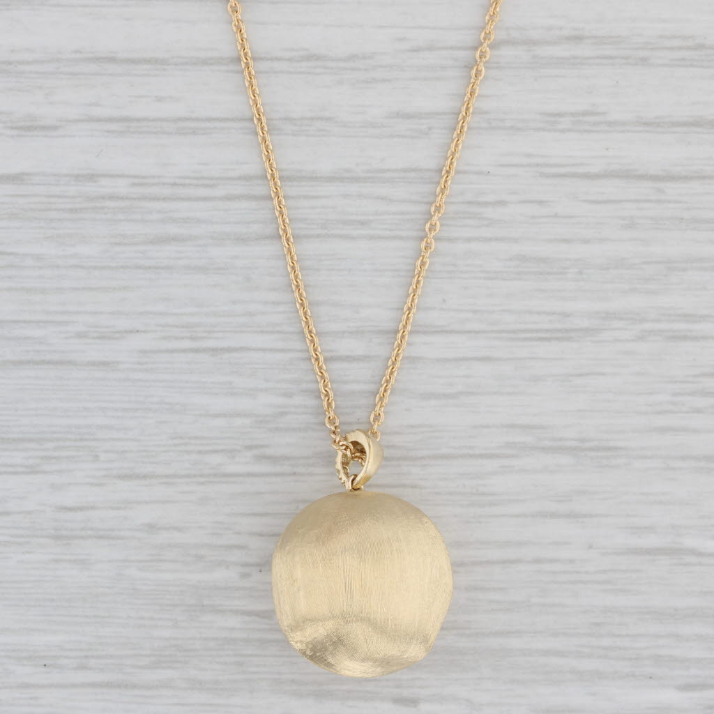 Gray Marco Bicego Africa Diamond Pendant Necklace 18k Yellow Gold Statement