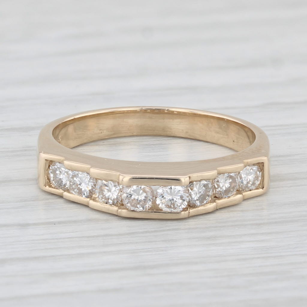 Light Gray 0.50ctw Tiered Diamond Ring 14k Yellow Gold Size 5.5 Stackable