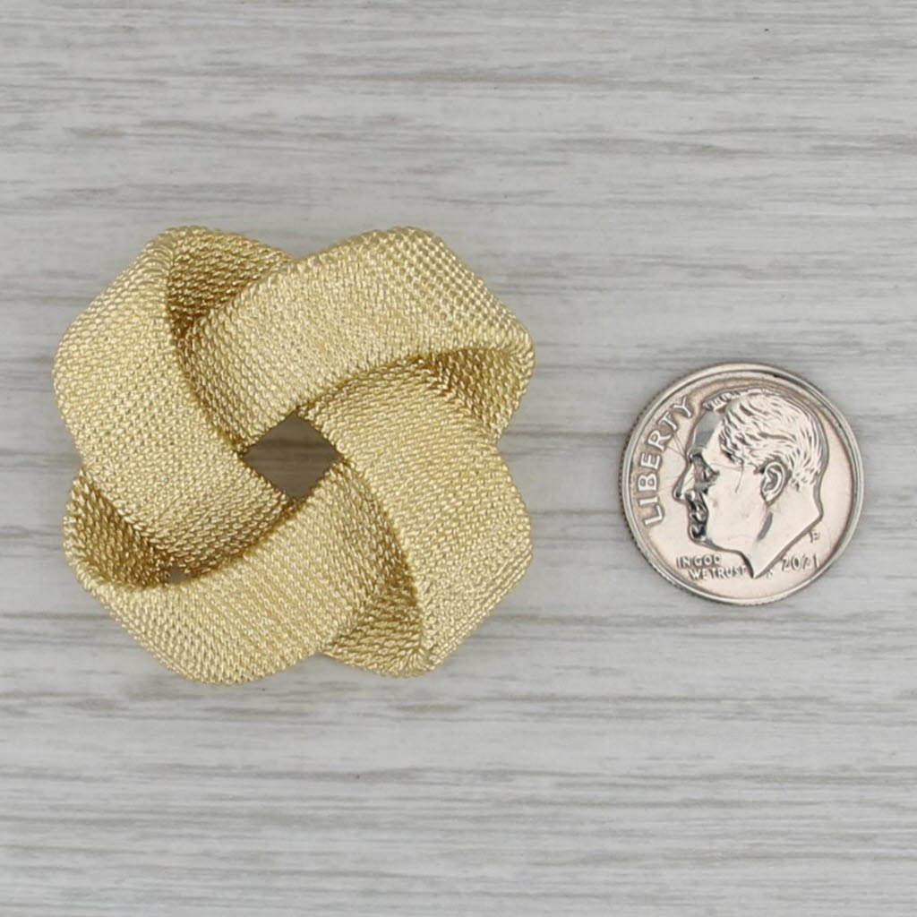 Vintage Tiffany & Co Knot Wreath Brooch 18k Yellow Gold Pin Designer Statement