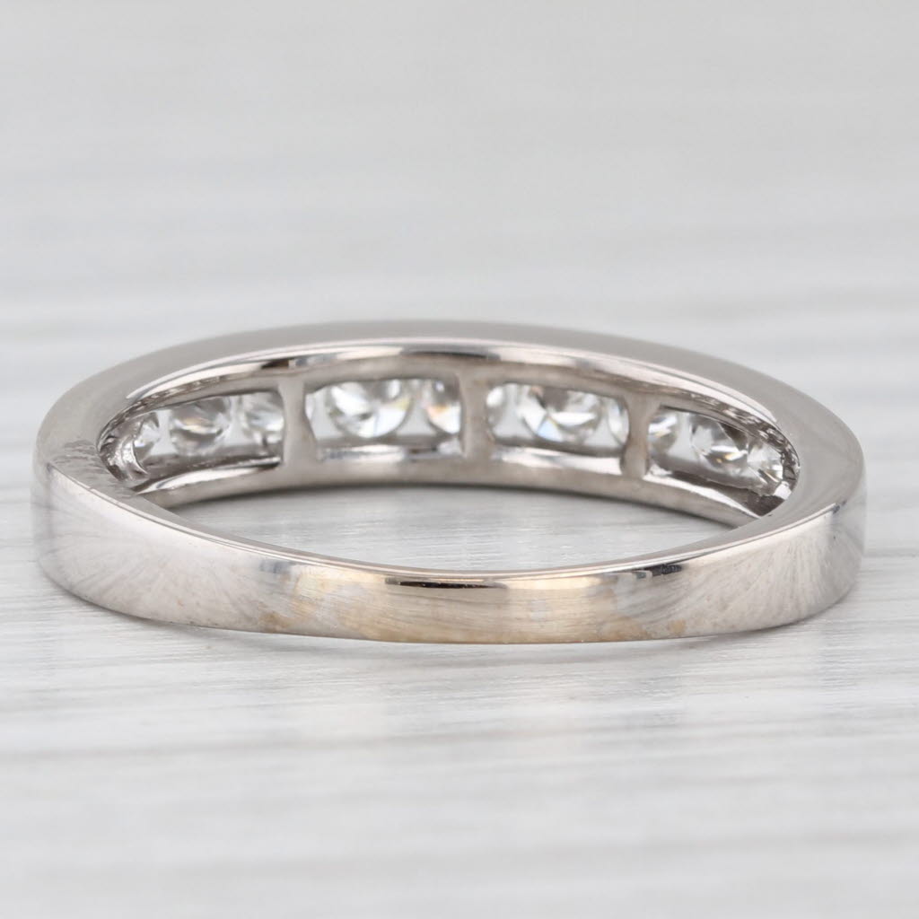 0.30ctw Diamond Wedding Band 14k White Gold Size 7.25 Stackable Ring