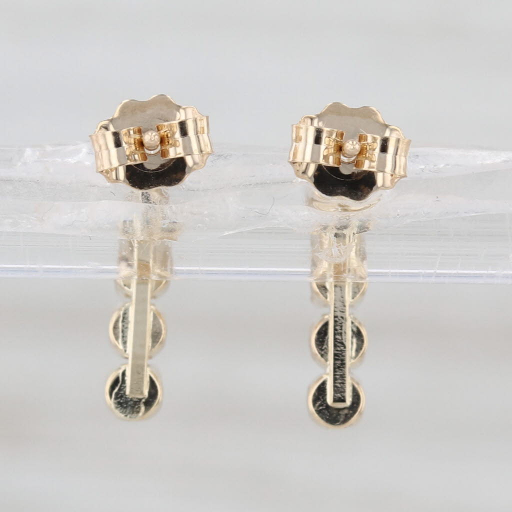 0.40ctw Diamond Journey Drop Earrings 14k Yellow Gold