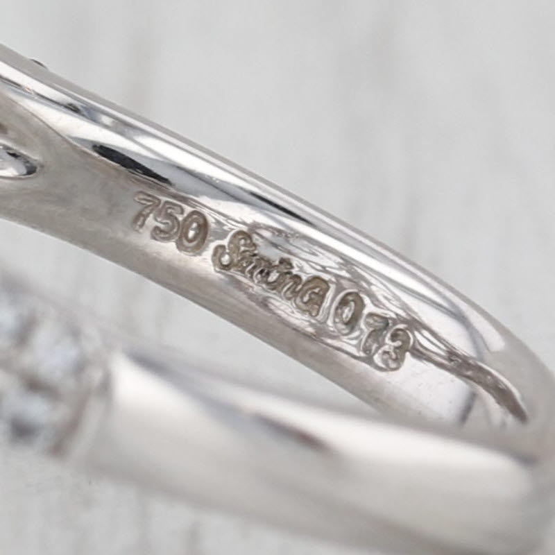 Simon G 0.73ctw Diamond Ornate Filigree Ring 18k White Gold Size 6.5