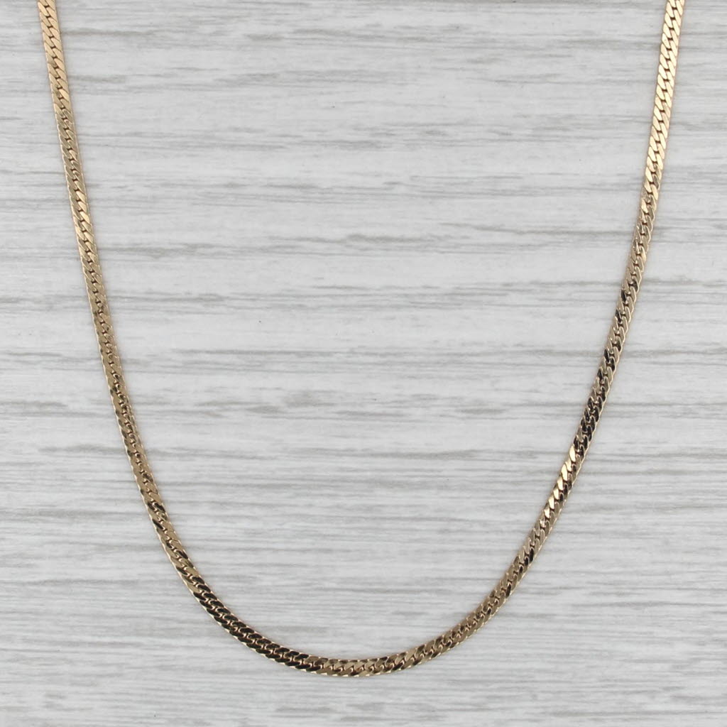 Herringbone Chain Necklace 14k Yellow Gold 20" 2mm