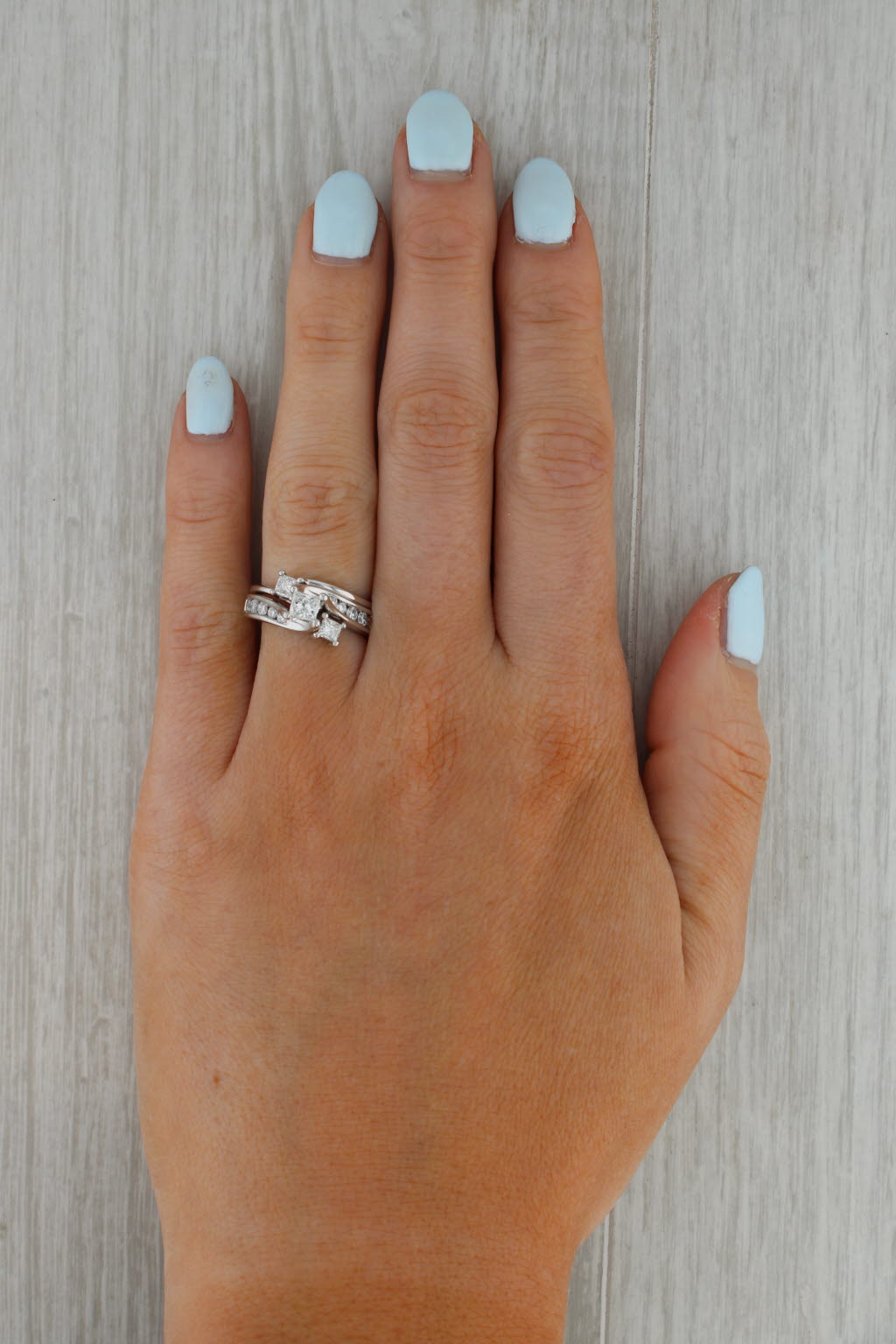 Rosy Brown 0.91ctw Diamond Engagement Ring Wedding Band Jacket Bridal Set 14k Gold Size 5