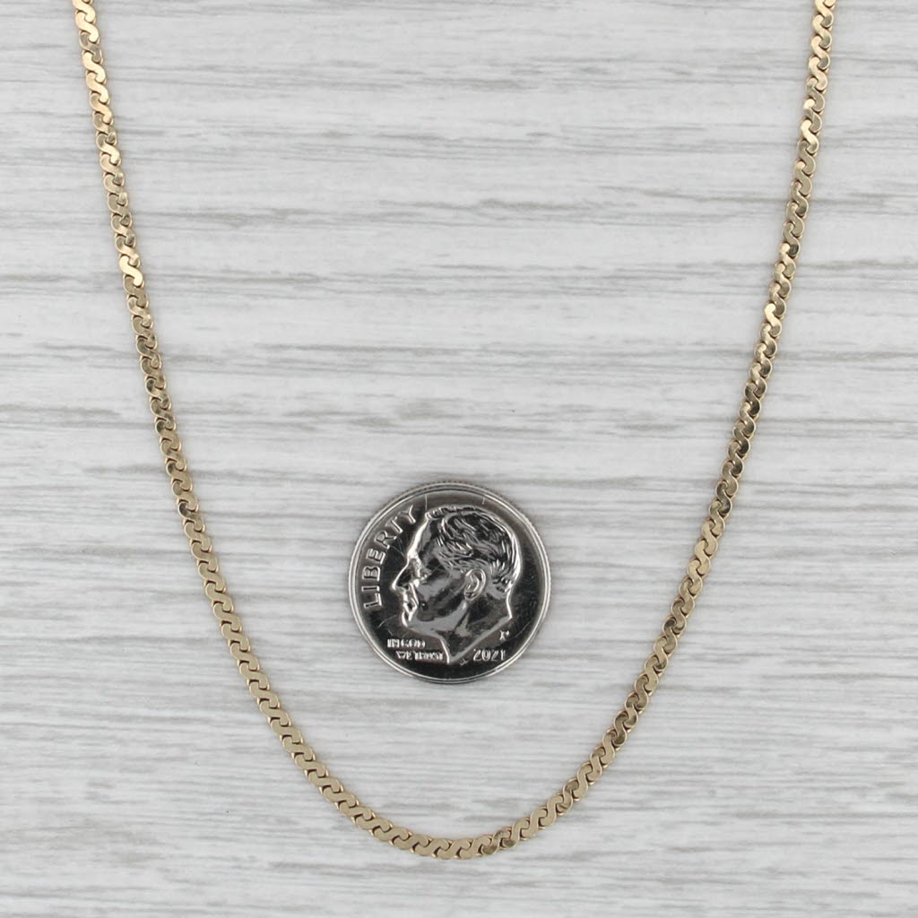 S Link Chain Necklace 14k Yellow Gold 15.75" 1.9mm