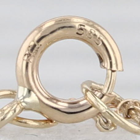 Cultured Pearl Bead Station Necklace 14k Yellow Gold 16" Rope Chain