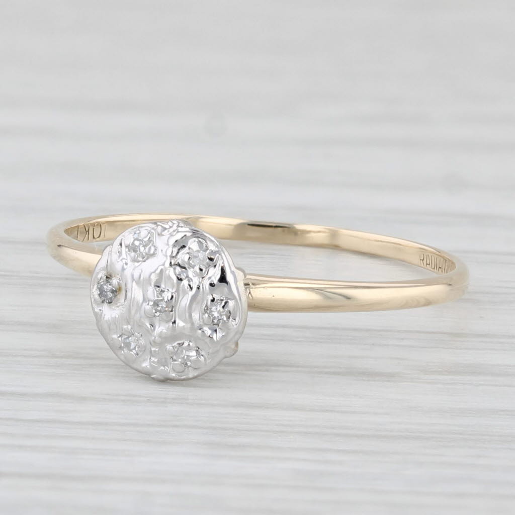 Light Gray Diamond Engagement Style Ring 10k Gold Size 6.75