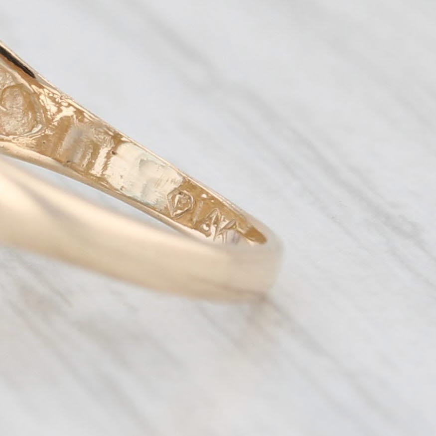 Light Gray 18.40ct Blue Topaz Ring 14k Yellow Gold Size 8 Large Oval Solitaire