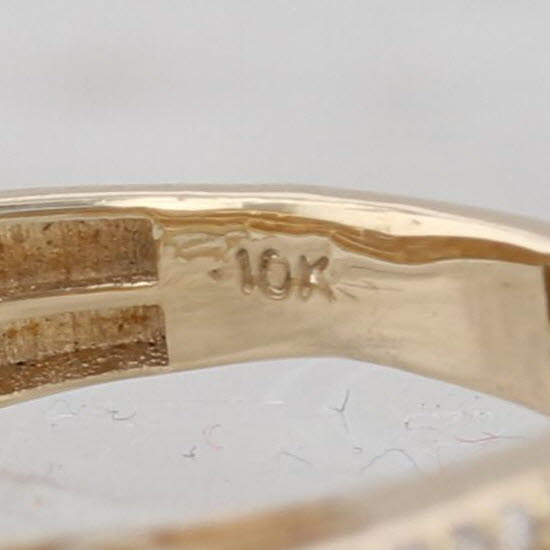 1.01ctw Pave Diamond Ring 10k Yellow Gold Size 8