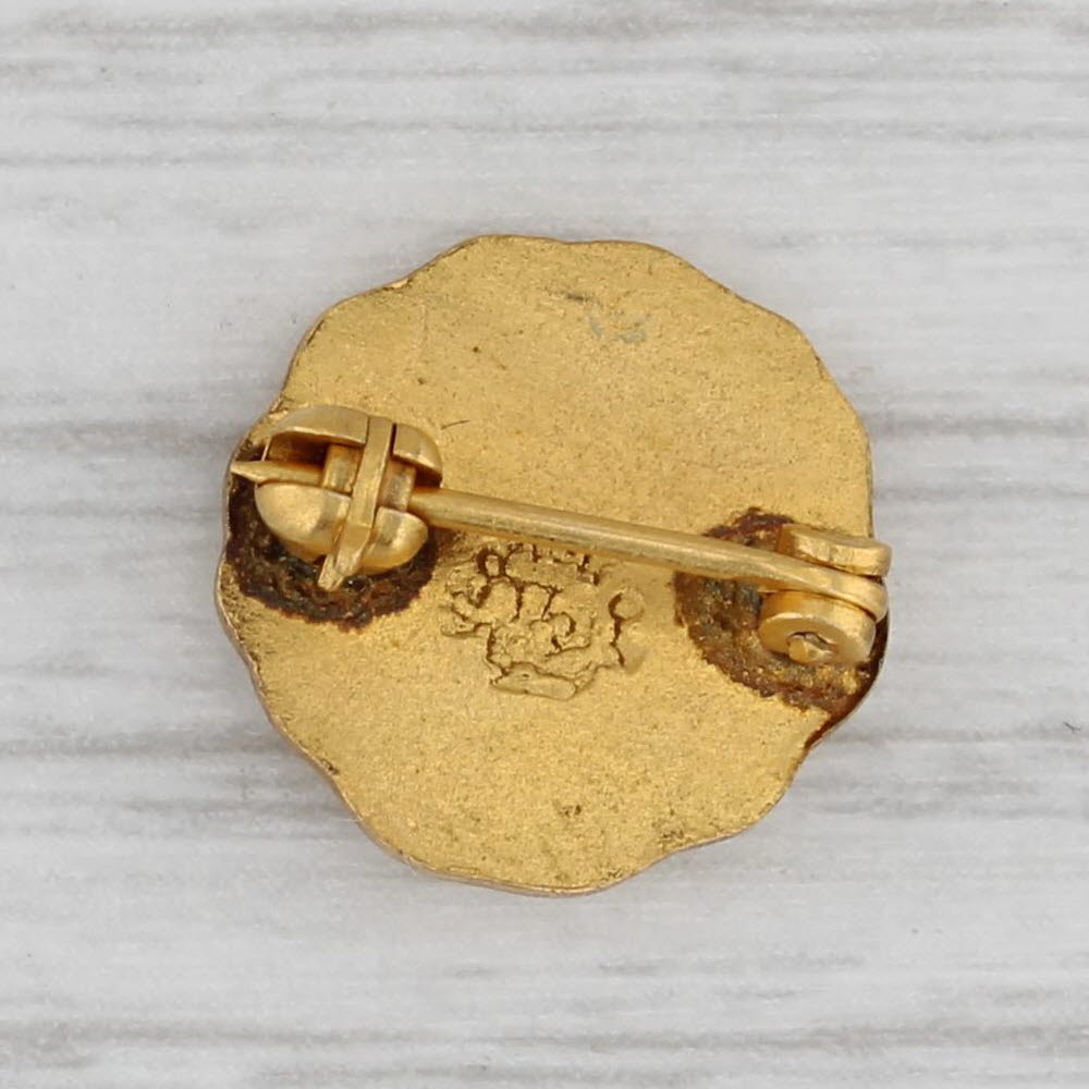 Gray Bell South Telephone Service Pin 10k Yellow Gold Vintage 2 Stars