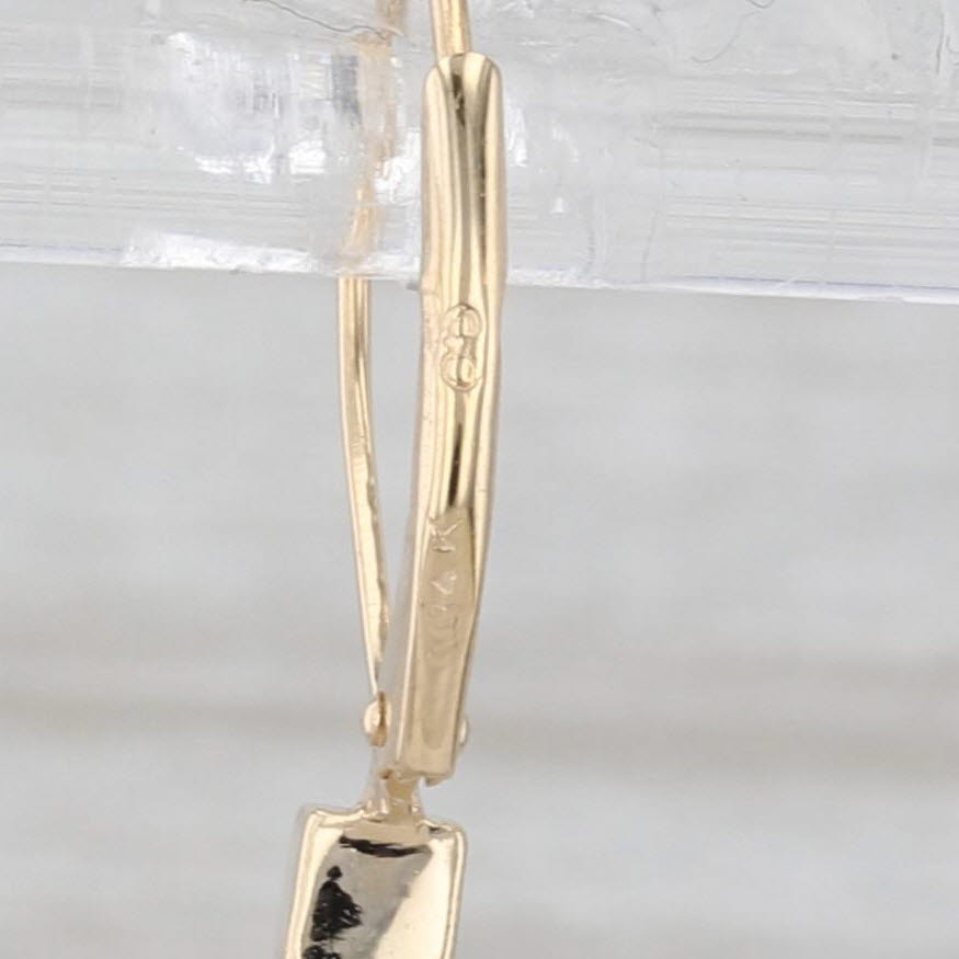 Light Gray 0.25ctw Diamond Journey Dangle Earrings 14k Yellow Gold Leverbacks