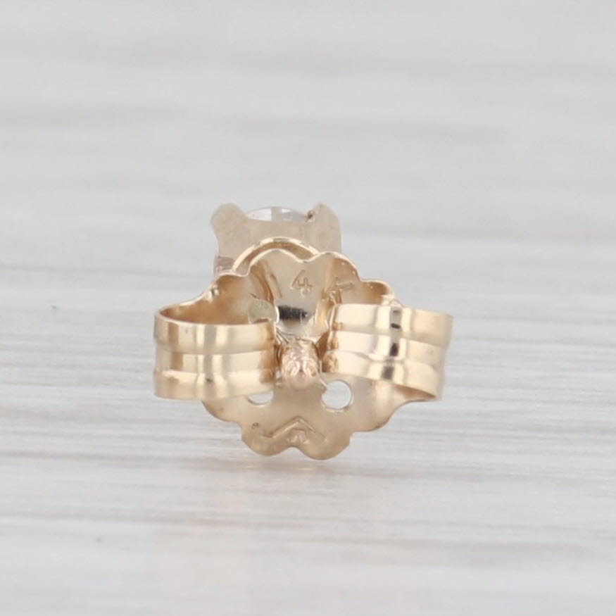 Light Gray Small 0.13ctw Diamond Solitaire Stud Earrings 14k Yellow Gold