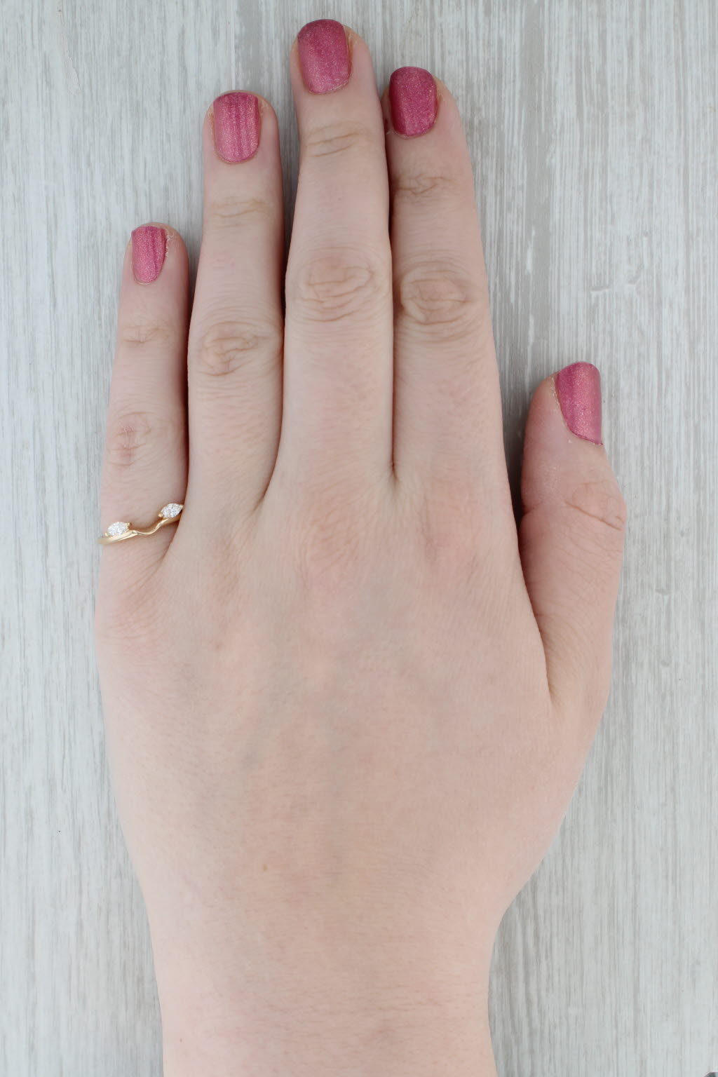 0.28ctw Diamond Ring Enhancer Wedding Band Guard 14k Yellow Gold Size 6.5 Bridal