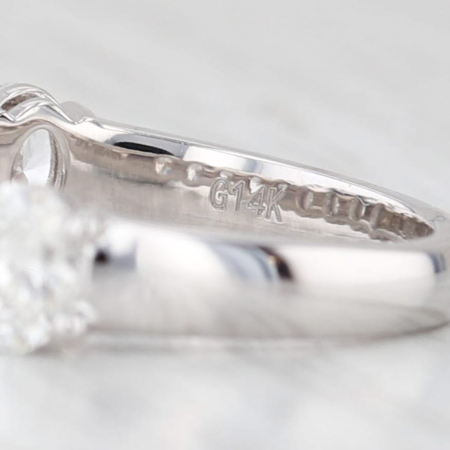 Light Gray New 1.86tw Diamond Wedding Band 14k White Gold Stackable Anniversary Ring 6.5